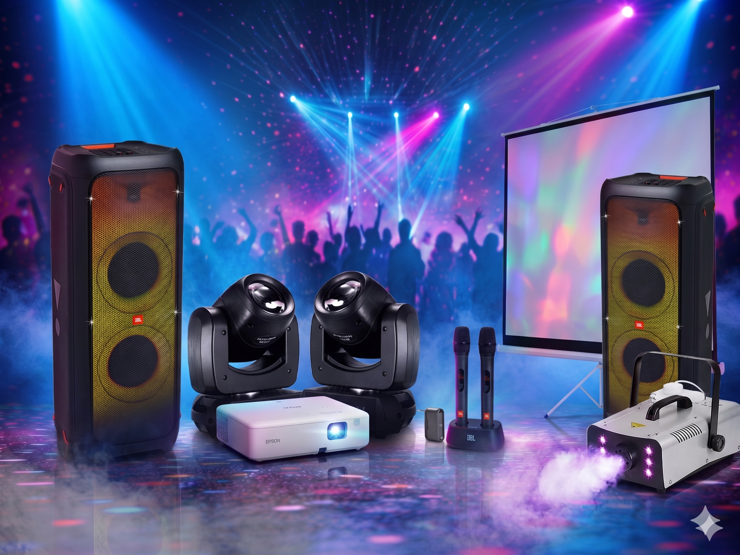 Karaoke komplektas GIGA su 2x JBL PartyBox 1000